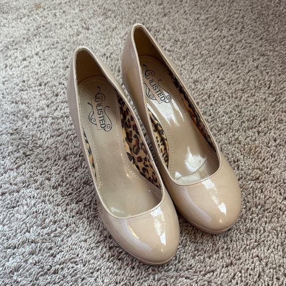 Unlisted by Kenneth Cole Shoes - Unlisted by Kenneth Cole Cream Patent Heels